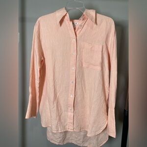 Banana Republic Light Coral Button-Up Blouse, XS